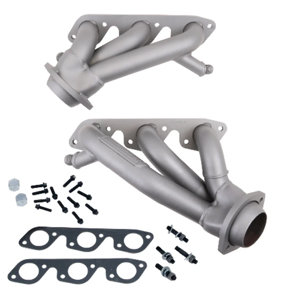 Fits 1999-04 Mustang 3.8L 3.9L V6 1-5_8 Shorty Headers (Titanium Ceramic)-4008